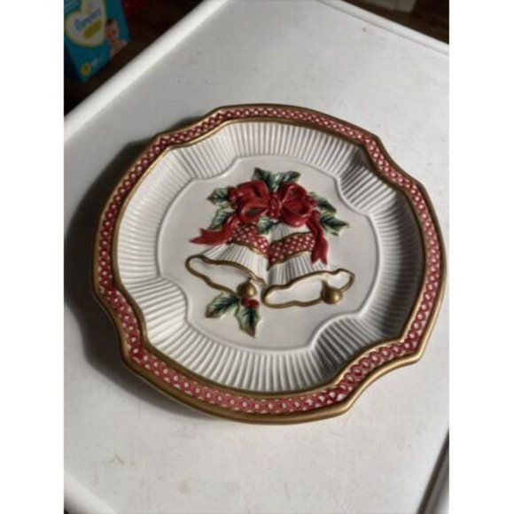 Fitz and Floyd Essentials Holiday Bells Canape or Cookie Plate - Picture 3 of 7